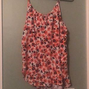 White Floral Tank Top